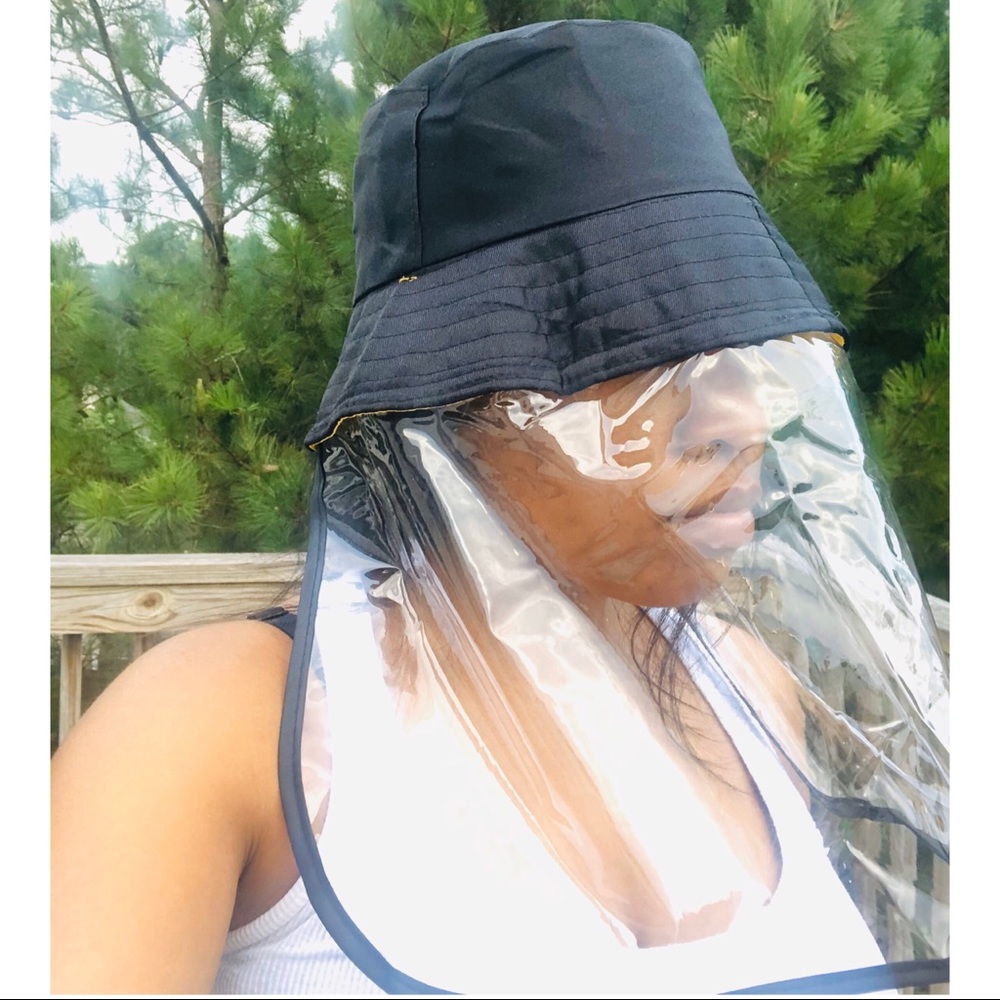 Black Bucket Hat with shield